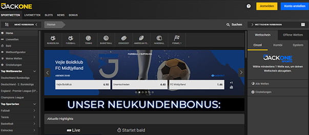 Die JACKONE Webseite